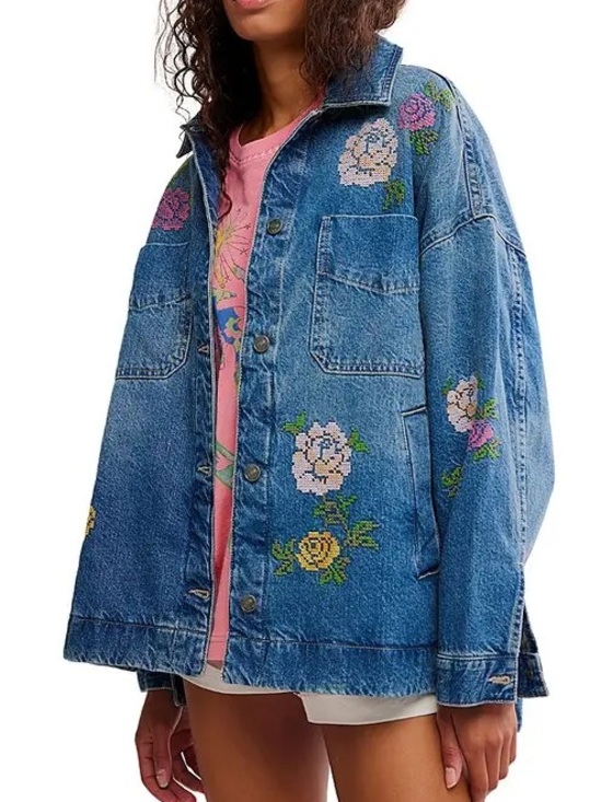 Free People Jackets & Blazers - NWOT Free People We The Free Madison City Embroidered Jacket Size XS